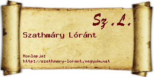 Szathmáry Lóránt névjegykártya
