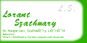 lorant szathmary business card